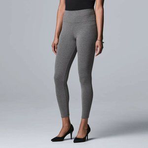 Women's Simply Vera Wang High Rise Heavyweight Cotton Leggings Size X Large Grey